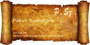 Pakot Szerafina névjegykártya